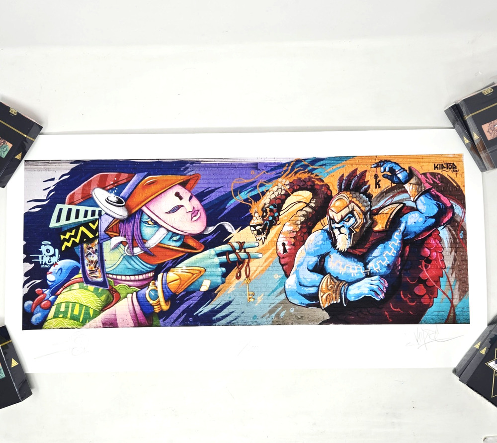 Ten Hundred & Kiptoe "UNLOCKED ENERGY" Art Print 12Γ24" limited 220/500 Signed